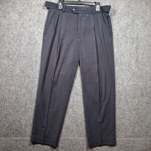 Stafford‎ Tailored CullturecClassic Fit Mens Suit Pants 34X 30" Solid Black